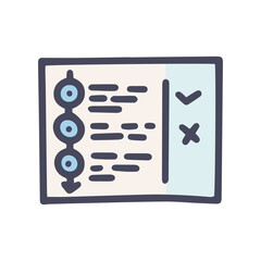 strategy checklist color vector doodle simple icon