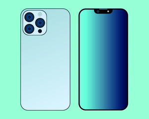 Mobile phone iPhone 13 pro max vector design