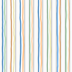 simple green, blue, orange, black pastel color childish hand drawn lines seamless pattern for background, wallpaper, texture, cover, card, banner, label etc. vector design