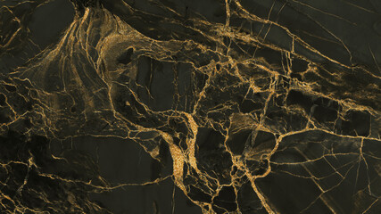 green marble with golden veins. green golden natural texture of marble. abstract green, black, gold...