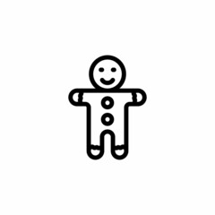 Gingerbread Man icon in vector. Logotype