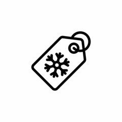 Christmas Tag icon in vector. Logotype