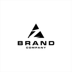 abstract AZ logo design, Z A vector