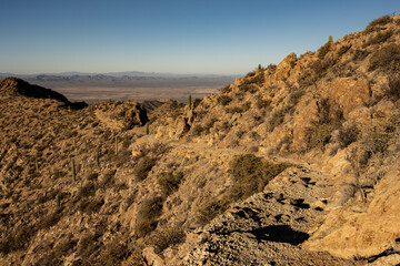 Empty Hugh Norris Trail Heading Down From Wasson Peak