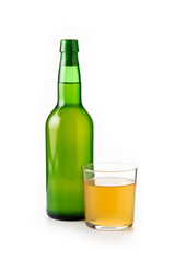 Apple cider drink isolated on white background