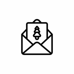 Christmas Letter icon in vector. Logotype