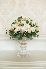 Wedding bouquet from pretty orange roses