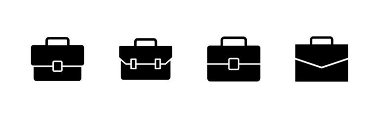 Briefcase icons set. suitcase sign and symbol. luggage symbol.