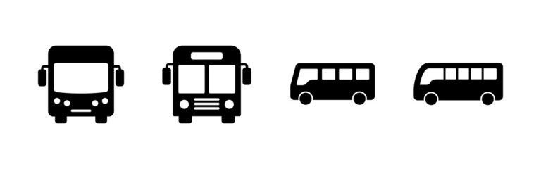 Bus icons set. bus sign and symbol