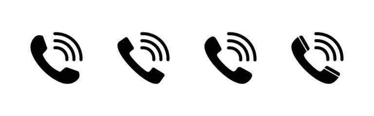 Obraz premium Call icons set. telephone sign and symbol. phone icon. contact us