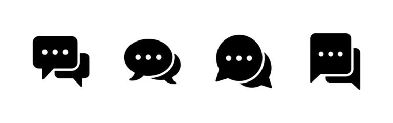 Chat icons set. speech bubble sign and symbol. comment icon. message