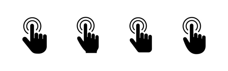 Hand cursor icons set. cursor sign and symbol. hand cursor icon clik