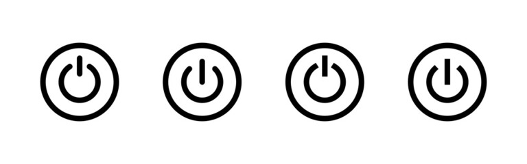 Power icons set. Power Switch sign and symbol. Electric power