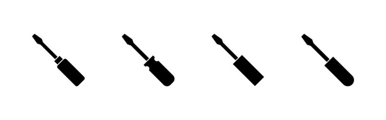 Screwdriver icons set.tools sign and symbol