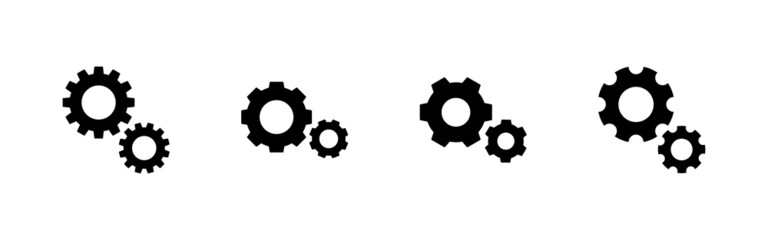 Setting Icons set. Cog Settings sign and symbol. Gear Sign