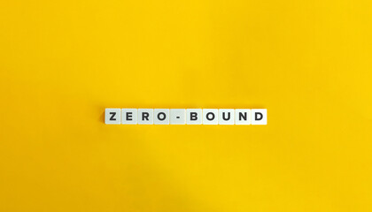 Zero Bound Banner. Block letters on bright orange background. Minimal aesthetics.