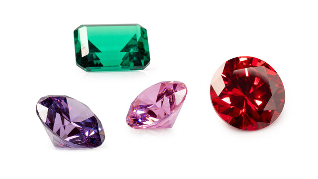 Natural gemstone isolated on a white background