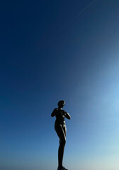 Fototapeta na wymiar Statue in front of blue sky
