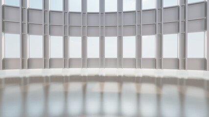 Architectural background of metal panels and windows 3d render