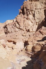 Hiking in Maale Amram ascent, south Israel 