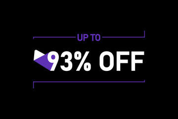 Up to 93% off, Up to 93% Discount, label sign up to 93% off, Banner Add, Special Offer add