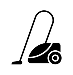 Vacuum cleaner icon. Vector graphic glyph style isolated on white background