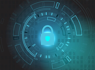 Obraz premium Internet digital security technology concept for business background. Protect your data. 