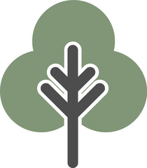 Tree icon cute logo design