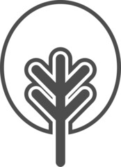 Tree icon cute logo design