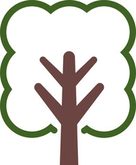 Tree icon cute logo design
