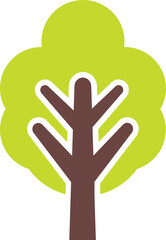 Obraz premium Tree icon cute logo design