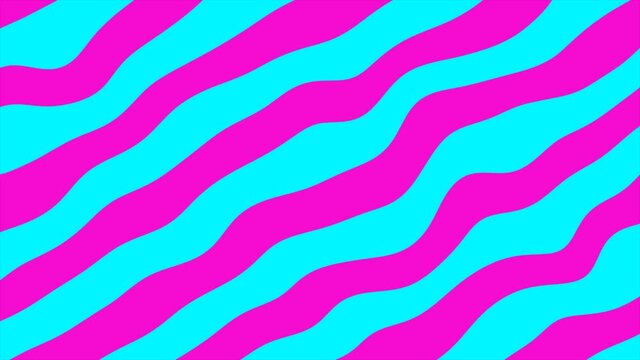 Animated pink and turquoise lines 4K footage