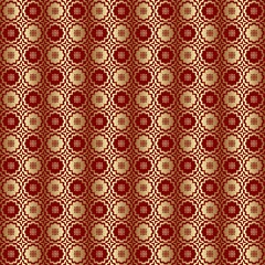 Red gold seamless pattern with regular embellishments..Background like luxury wrapping paper..Design for printing paper as a gold background.