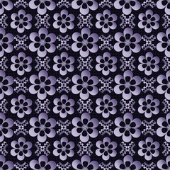 Floral seamless background. Multicolor texture with abstract floral pattern. Repeating design.