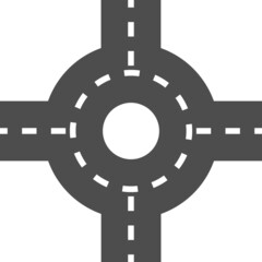 Obraz premium road way crossroad icon