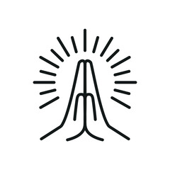 hand pray icon