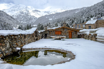 principallity of andorra winter landscapes and villages