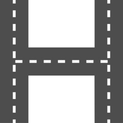 Obraz premium road way crossroad icon