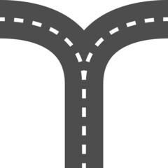 road way crossroad icon