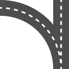 Fototapeta premium road way crossroad icon