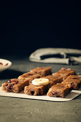 No Bake Banana Cranberry Bars Gluten-Free.