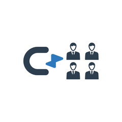 Attraction customers social icon