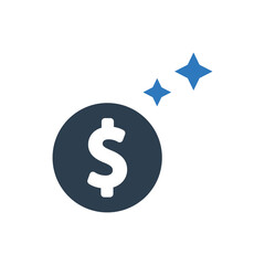Coin dollar finance icon