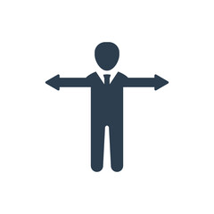 Business direction solution icon