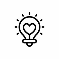 Bulb icon in vector. Logotype