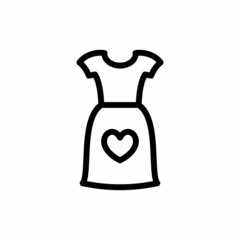 Valentine Dress icon in vector. Logotype