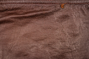 Genuine brown leather texture background