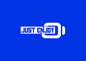 JUST ENJOY letter logo and icon design template