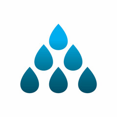 Naklejka premium triangle water drop logo design