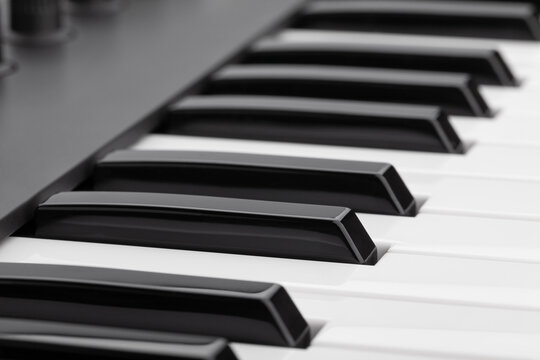 midi keyboard controller macro closeup